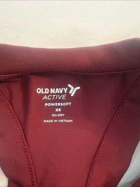 Old Navy Active Powersoft XS Maroon Workout Top
